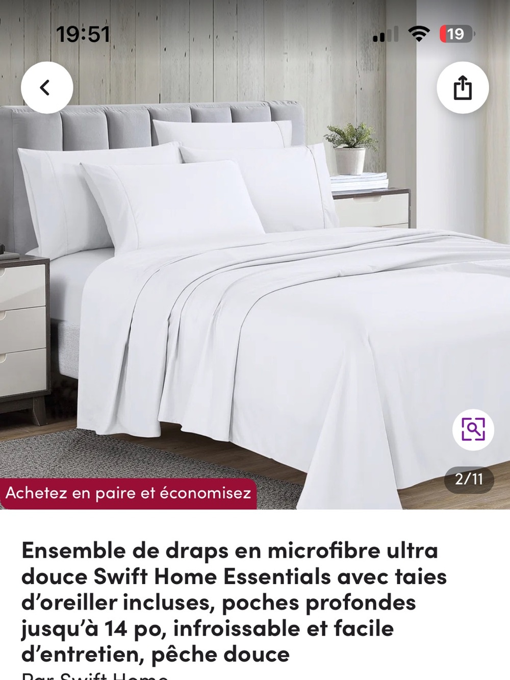 2/75$🔥White Ultra-Soft Microfiber Sheet Set with Pillowcases